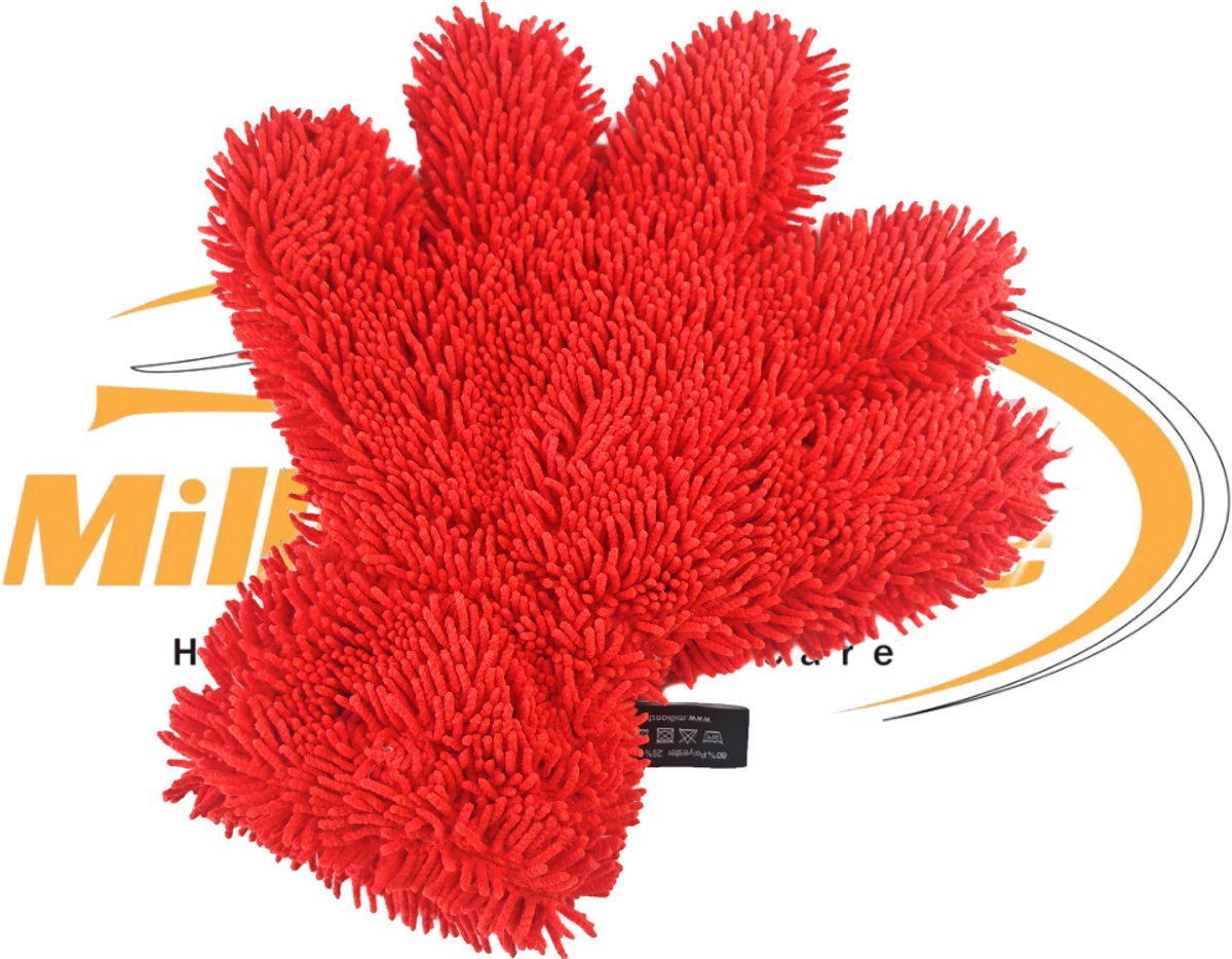 Wash Glove - Red - Was Handschoen - Detailing - 25x29cm