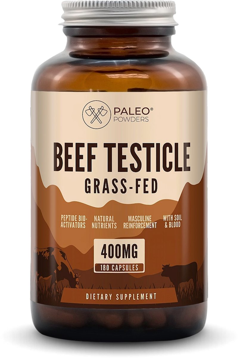 Paleo Powders – Runder Testikels – Grasgevoerd – Nieuw-Zeeland – 180 Capsules