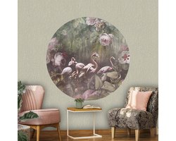 INGK - Floral Utopia Behang - Flamingo Found