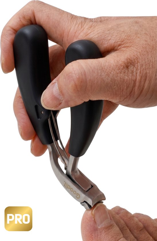 Pince à ongles professionnel G31 – Pince à ongles léger en acier inoxydable avec large ouverture et long manche – Pour ongles épais et Personnes âgées – Coupe précise des Ongles – Design ergonomique, unisexe et antidérapant – Durable et antirouille