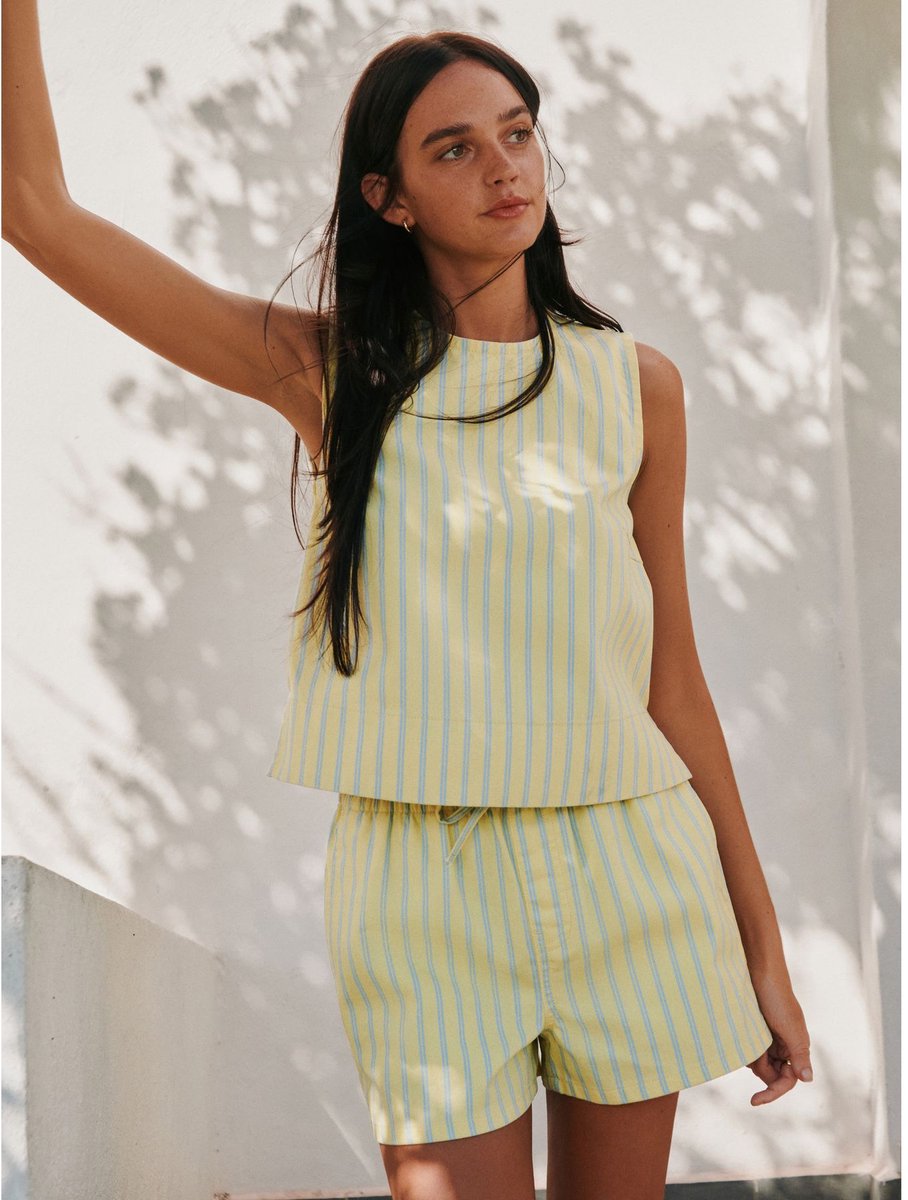Next - Dames - Denim shelltop - Geel