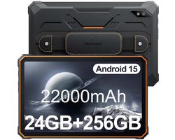 Tablet Blackview Active 8 Pro - 24GB RAM - 256GB ROM - 10,36 inch - Android - 22000mAh batterij - 2,4K FHD+ - Dual SIM 4G - IP68/IP69 K - GPS - NFC - Oranje