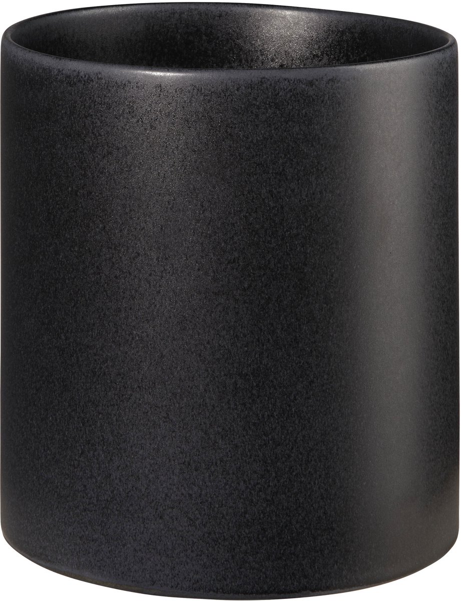 ASA Selection haruko plantenbak Black Iron, bloempot, plantenpot, plantenbak, bloembak, aardewerk, matzwart, H 23 cm, 64056174