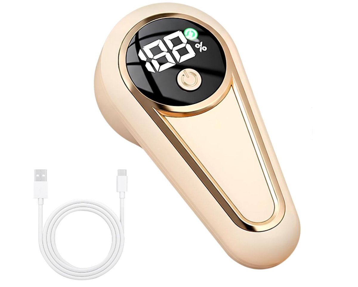 Elektrische pluizenverwijderaar, USB-C oplaadbare stofbobbelscheerder, kleding pluizenverwijderaar, geschikt voor kleding, banken, dekens en gordijnen (khaki)