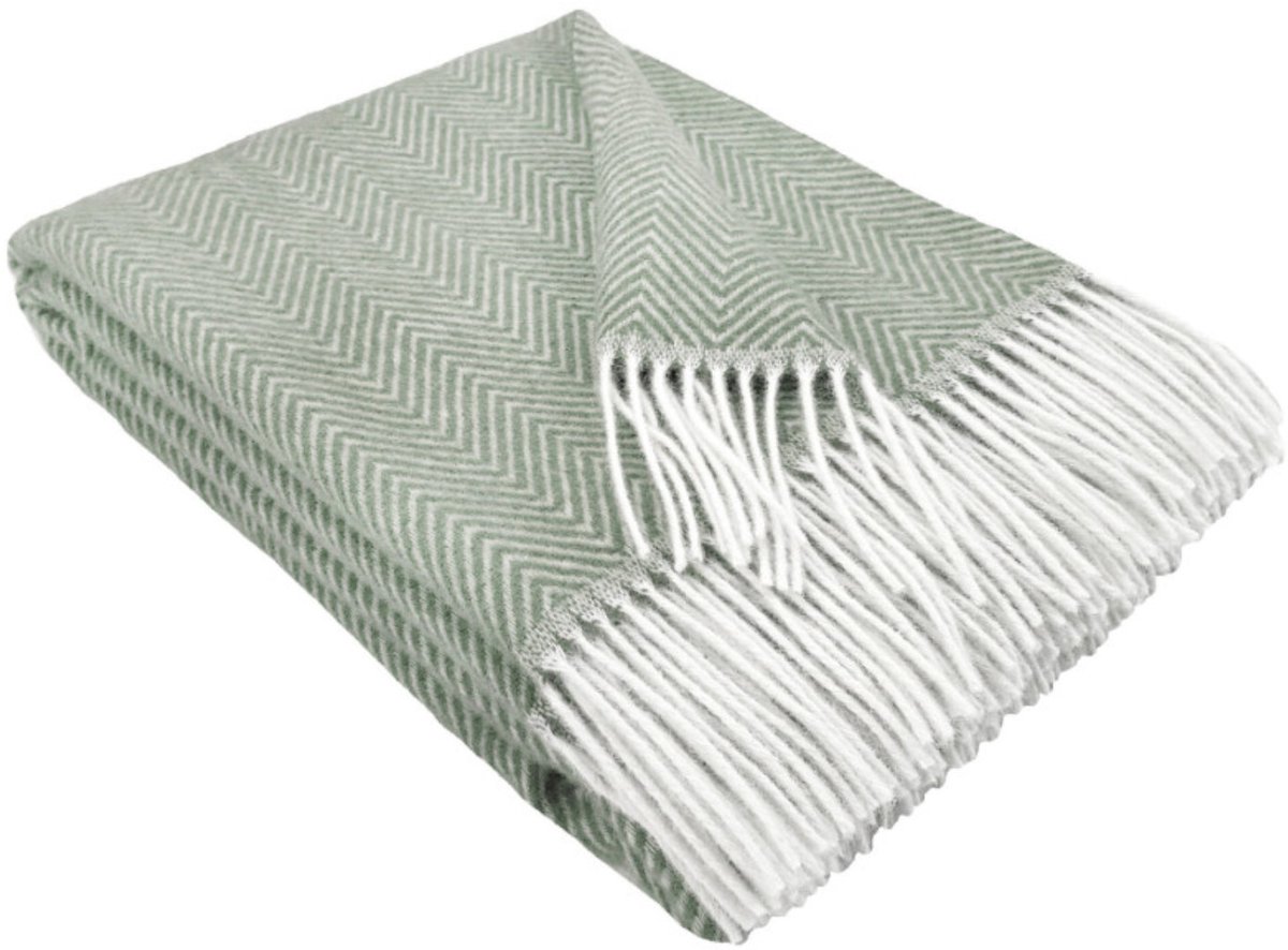 Wollen Plaid - HELSINKI - Lichtgroen (140x200cm) 100% Wol - Plaids.shop®
