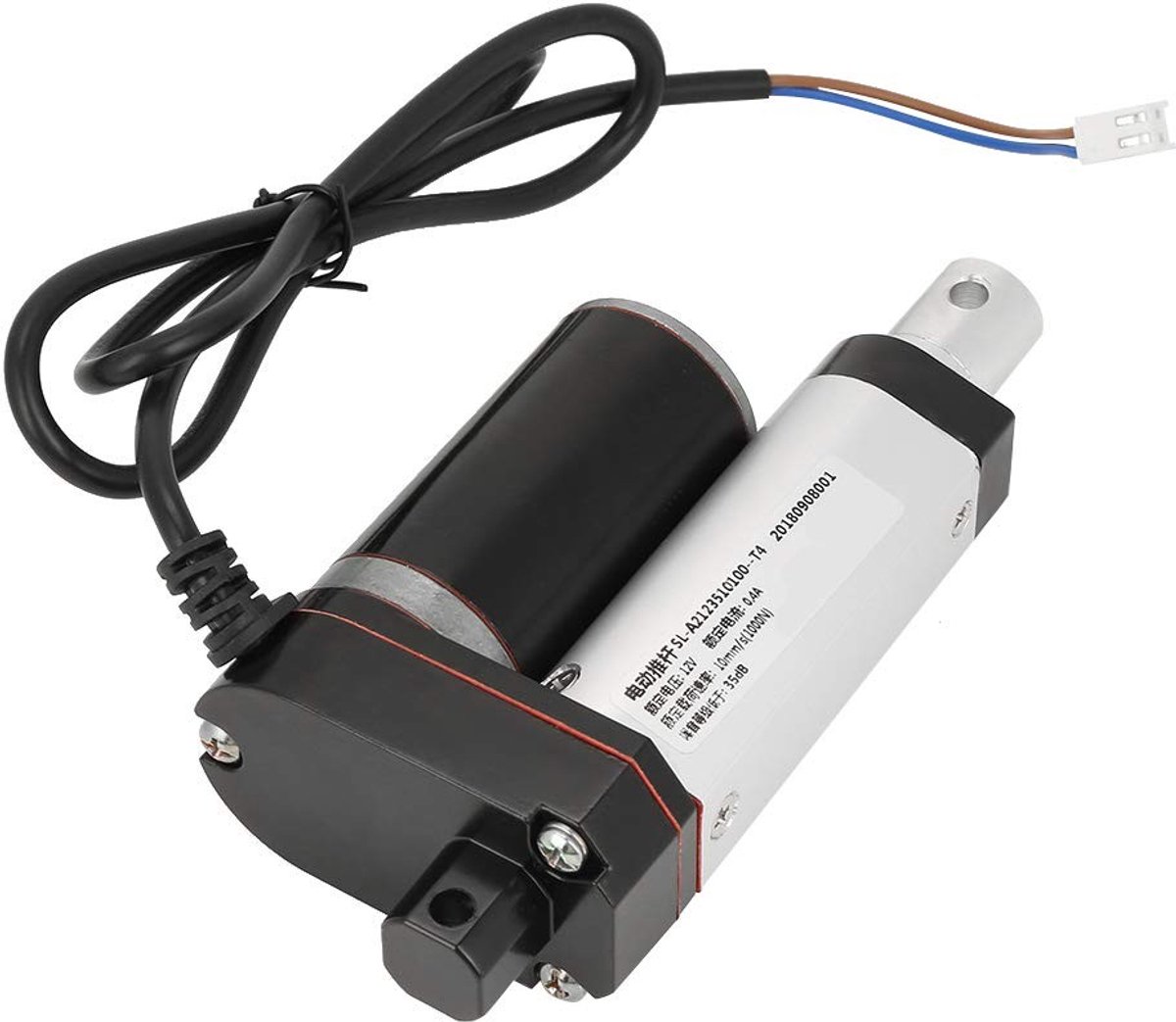 Dailygoody - Electric linear actuator - krachtige lineaire aandrijving - robuust ontwerp - zilver/zwart - 12V actuator - 1000N vermogen - ideaal voor