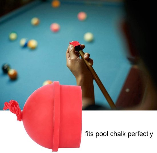 Dailygoods - Keue Tips - Non-slip Chalk - Praktische houder - Rood - Billiard accessoires - Ideaal voor pool en snooker - Compact formaat van Dailygoods — afbeelding 5
