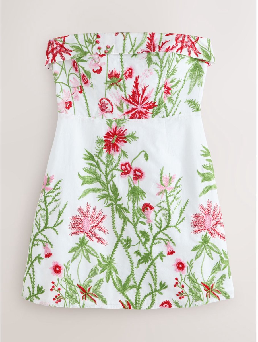 Next - Dames - Mini-bandeaujurk - Tall - Wit