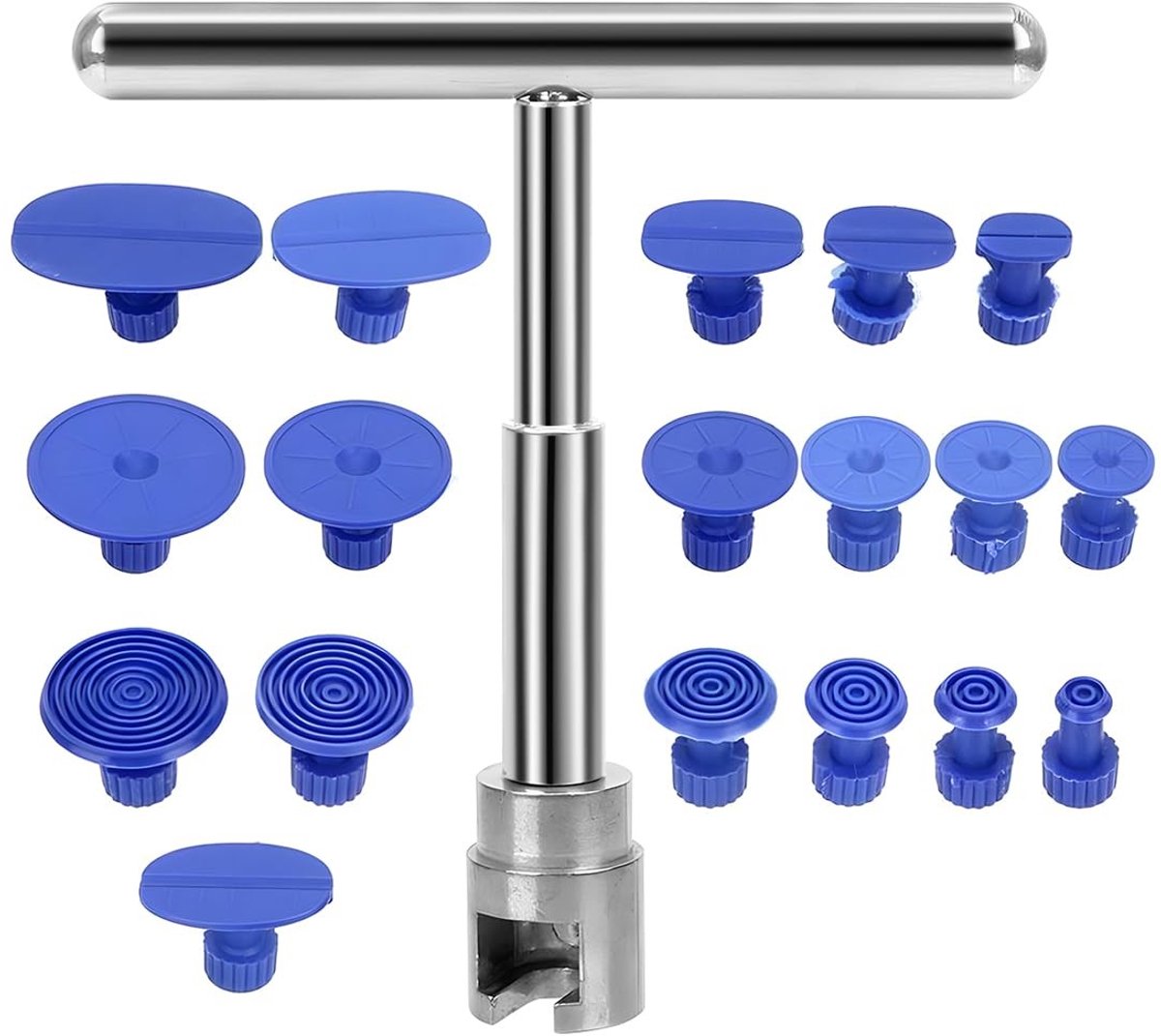 Dailygoody Paintless Reparatieset - Deuken verwijderen - 19 stuks - Universeel gereedschap - Auto's en SUV's - Professioneel verwijderingsgereedschap