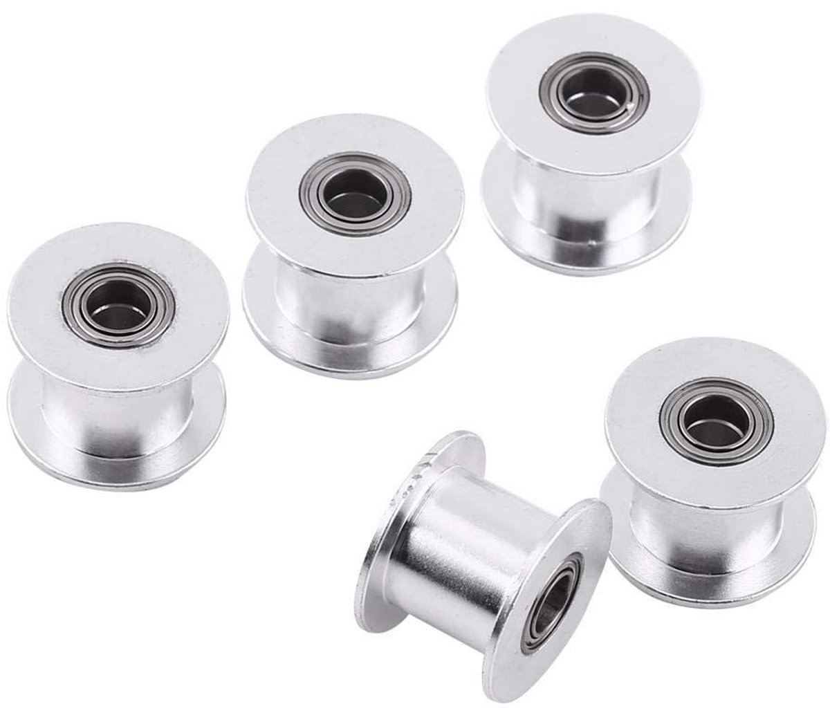 Dailygoody - Timing Belt Tensioner - 5 Stuks - 20 Tanden - Aluminium 10mm Breed - Voor 3D Printers - Tanden - Geschikt voor 3D printers - Formaat 10mm