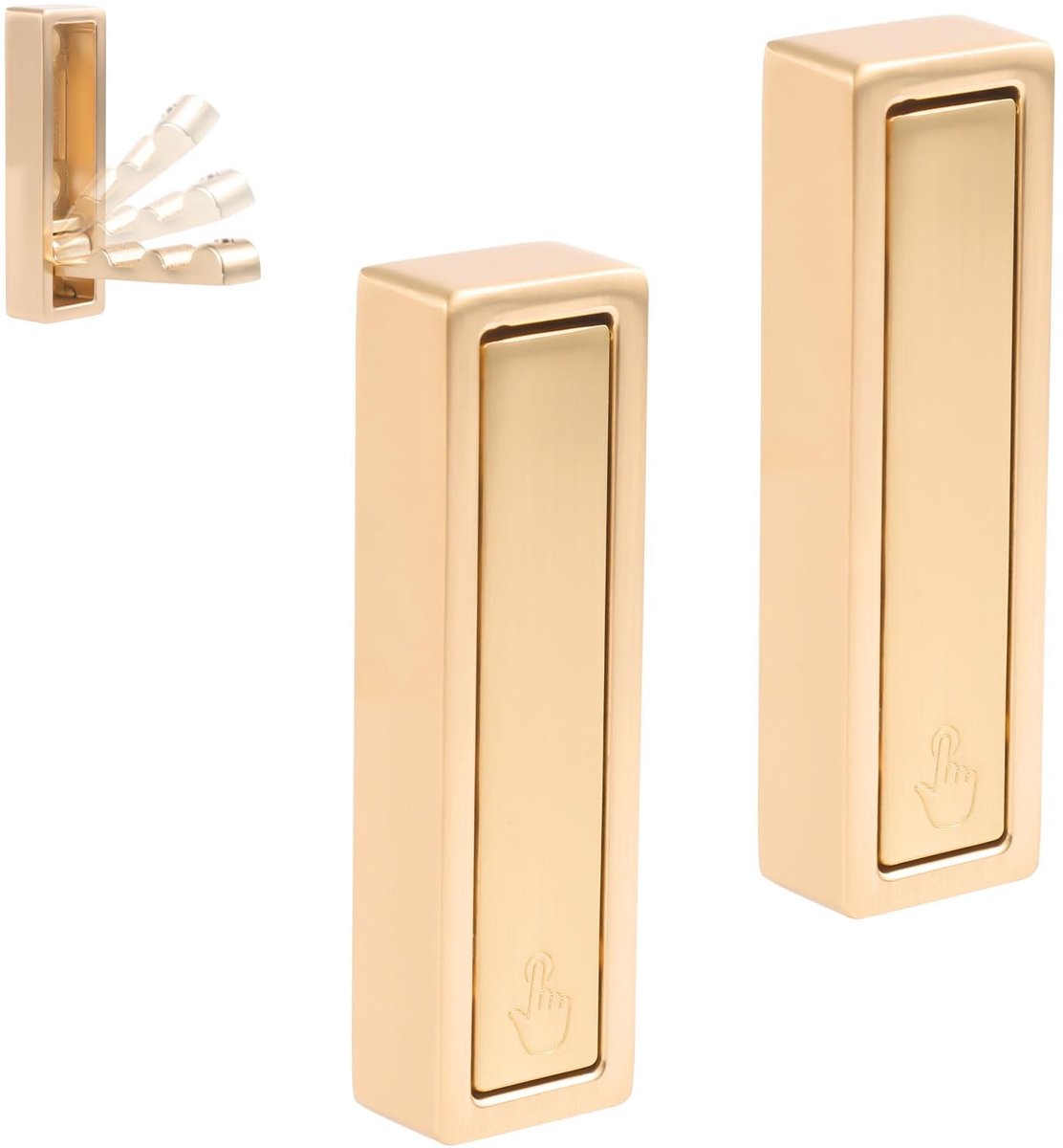 Dailygoody - Opvouwbare Wandhaken - Jashaken voor Badjassen - Gouden Kleur - Handige Ophanghaken - Voor Jassen, Handdoeken en Meer