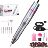 Beeperfect® Elektrische Nagelvijl - Nagelfrees - Nagelvijl - Manicure en Pedicure set - 12 Bitjes en 60 Schuurrolletjes - 5 Extra Accessoires - 20.000RPM