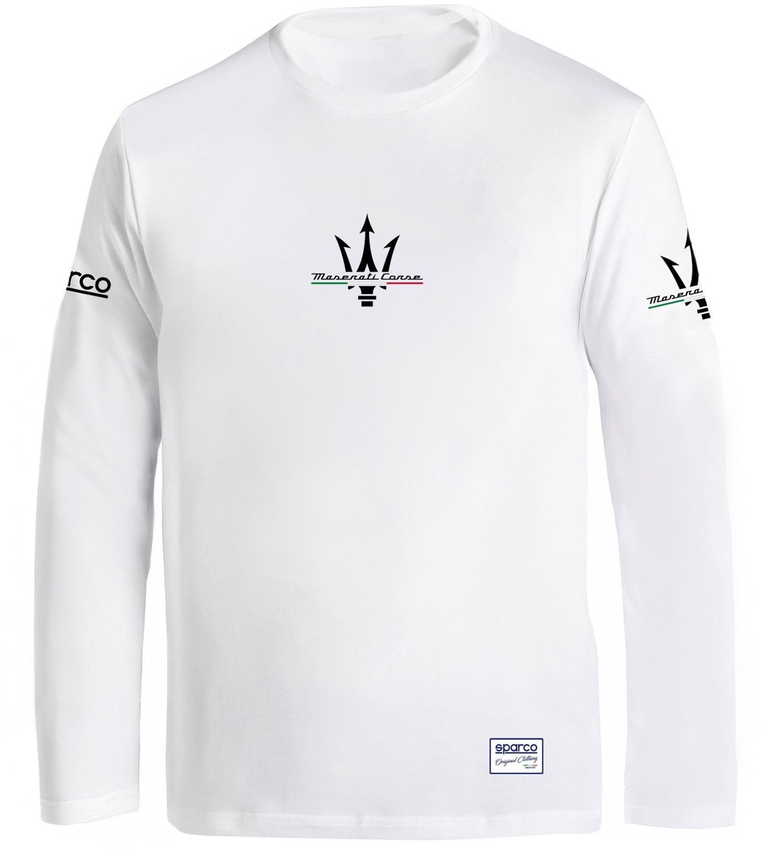 Sparco Longsleeve T-Shirt Maserati T-Shirt - Marineblauw/Wit