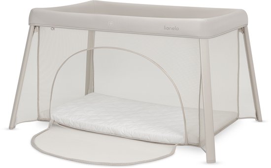 Lionelo Mila - 2 in 1 Reisbedje & Campingbed - Lichtgewicht - 2 Hoogteposities - 4 cm T25 Matras - 360° Mesh Ventilatie - Snel Compact Opvouwbaar - Zij-ingang met Rits - Inclusief Draagtas - Afneembare Wasbare Hoes van LIONELO — afbeelding 3