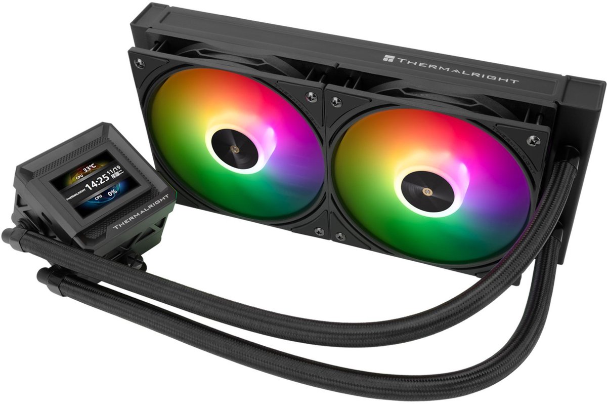 THERMALRIGHT - Frozen Warframe 240 SE - AIO-waterkoeling - 120 mm-ventilatoren - ARGB-display - Zwart