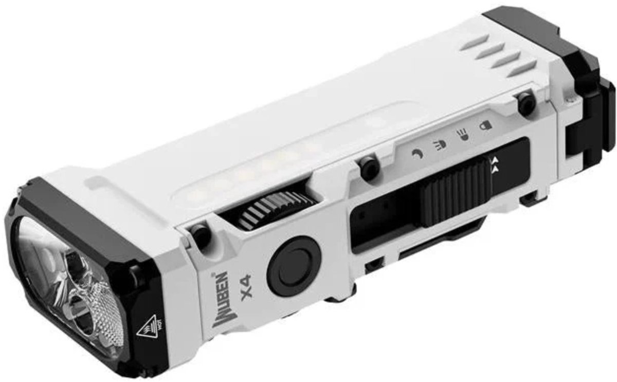 WUBEN X4 Mini LED Zaklamp - White - RGB Light - 1500 Lumen - USB-C Oplaadbaar - IP68 Waterdicht - EDC Tactical Flashlight