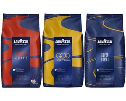 Lavazza Super Gusto Super Crema Gold Selection - Mixverpakking - 3kg (3x1kg) Koffiebonen