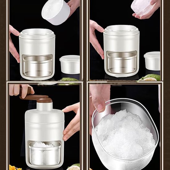 Mini-ijsschaaf Voor Thuis, Handmatige Ijsmaker, Draagbare Smoothiemaker, Ijsschaaf Met Roestvrijstalen Messen, Ijscrusher Voor Buitenfeesten (1pcs) van MINI — afbeelding 2
