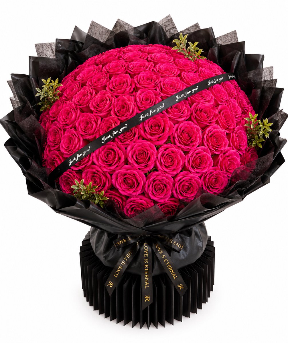 La Roselle Amsterdam Rozen boeket rozenbox - 200 Roze geurende kunstbloemen LA ROSELLE AMSTERDAM