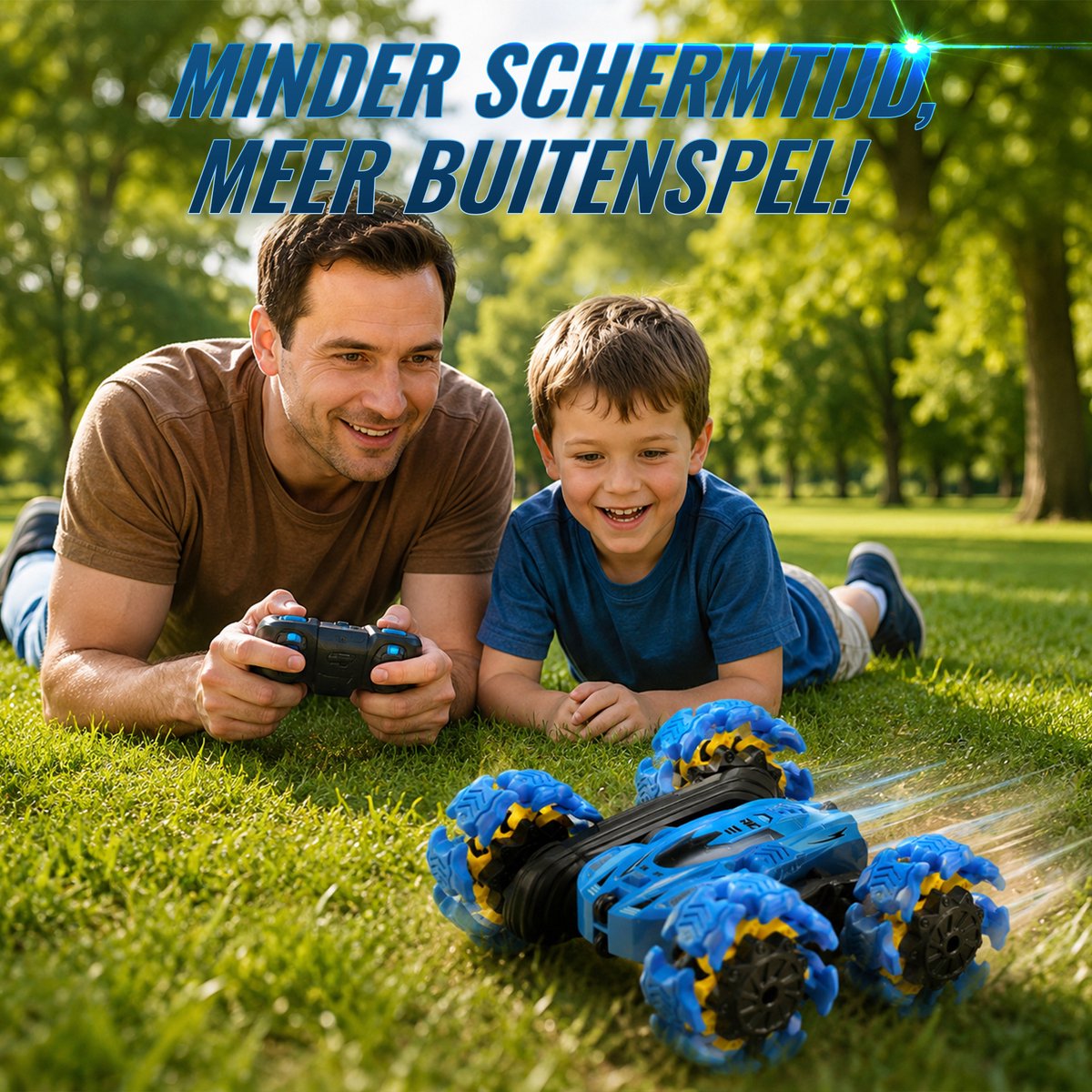 Activepiece® Bestuurbare Auto - voor Jongens - RC Auto - Off-road - 360° Stunt Car - Drift - Afstandsbestuurbare Auto - voor Buiten - Radiografisch Speelgoed - Incl Extra Accu, 4 Batterijen & Nederlandstalige Handleiding — afbeelding 3
