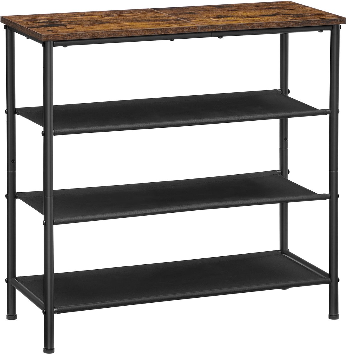 Schoenenrek – 3 lagen – Industrieel design – Rustiek bruin/zwart – LBS035B01V1