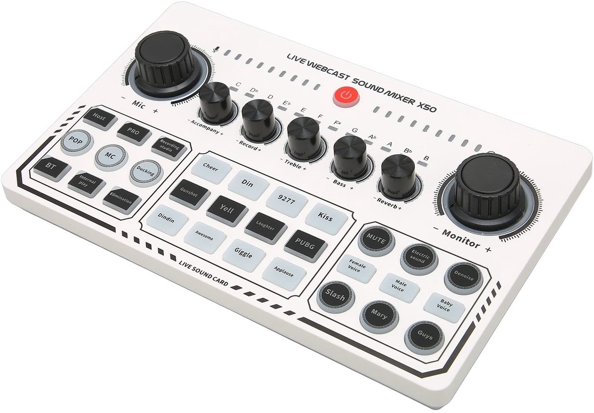 Dailygoody - Geluidskaart - USB Externe Geluidskaart - Ideaal voor Streaming en Podcasting - Compact en Draagbaar - Met Opwarmgeluiden - Geschikt voor...
