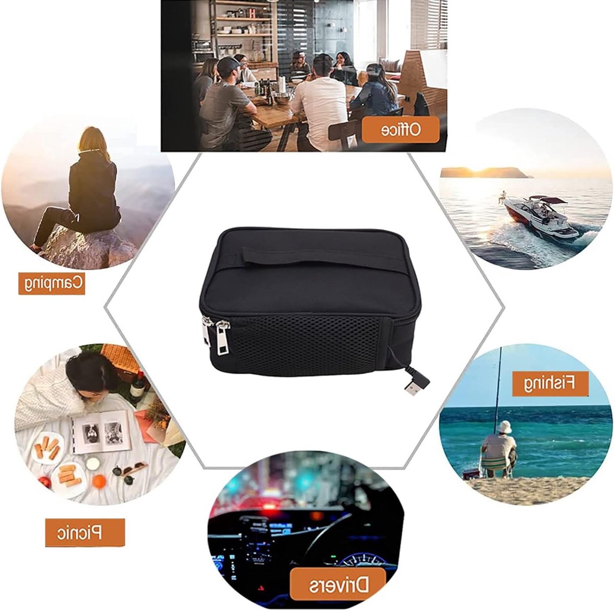 Draagbare verwarmde lunchbox voor snel opwarmen - Elektrische lunchbox voor picnics en werk, ideaal voor warme maaltijden onderweg — cadeau in Kookcadeaus - foto 8