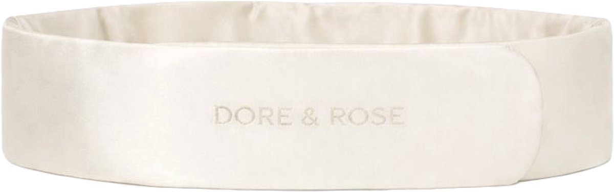Dore & Rose - Zijden Hoofdband - Haarband - Verstelbaar - Haarband Dames - Skincare - Huid - Beauty - Make up - Champagne - Nº 29 Joie de Vivre