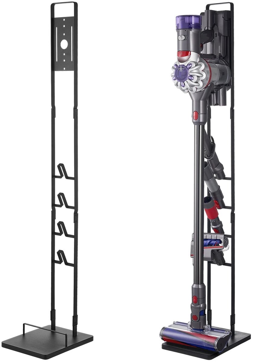 Cherrys Finds - Stofzuiger Standaard - Stofzuigerstandaard Dyson - Stofzuigerstandaard Dyson En Andere Stofzuigers - Stofzuigerstandaard Voor Dyson - Stofzuiger Houder - Stofzuigerhouder - Stofzuiger Rek - Opbergstandaard - Mat Zwart