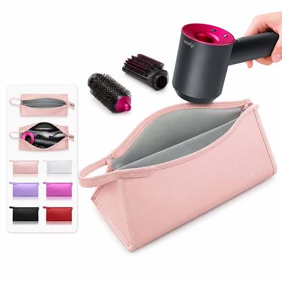 Travel Case – Travel Case Tas geschikt voor Dyson Airwrap – Opbergtasje Haarstyler – Opbergtas – Reistas – Organizer – waterdichte – Hair Curler Accessoires – veilige bescherming – Roze – LOUZIR
