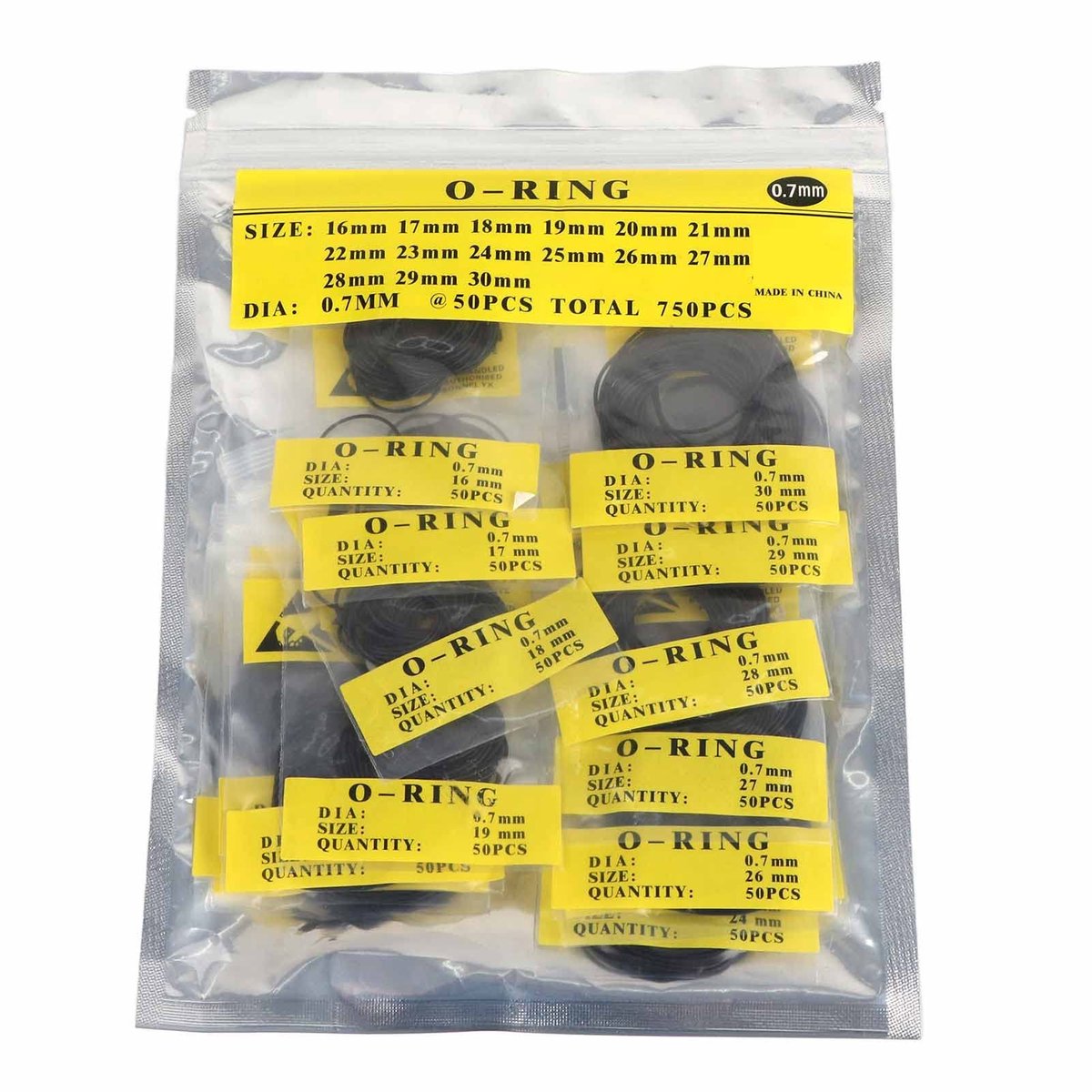 Dailygoody - Rubberen O-Ring Afdichting - Universele O-Ringen - 950 Stuks Set - Zwart - Horloge Afdichting - Vervangingspakkingen - Geschikt voor Dive