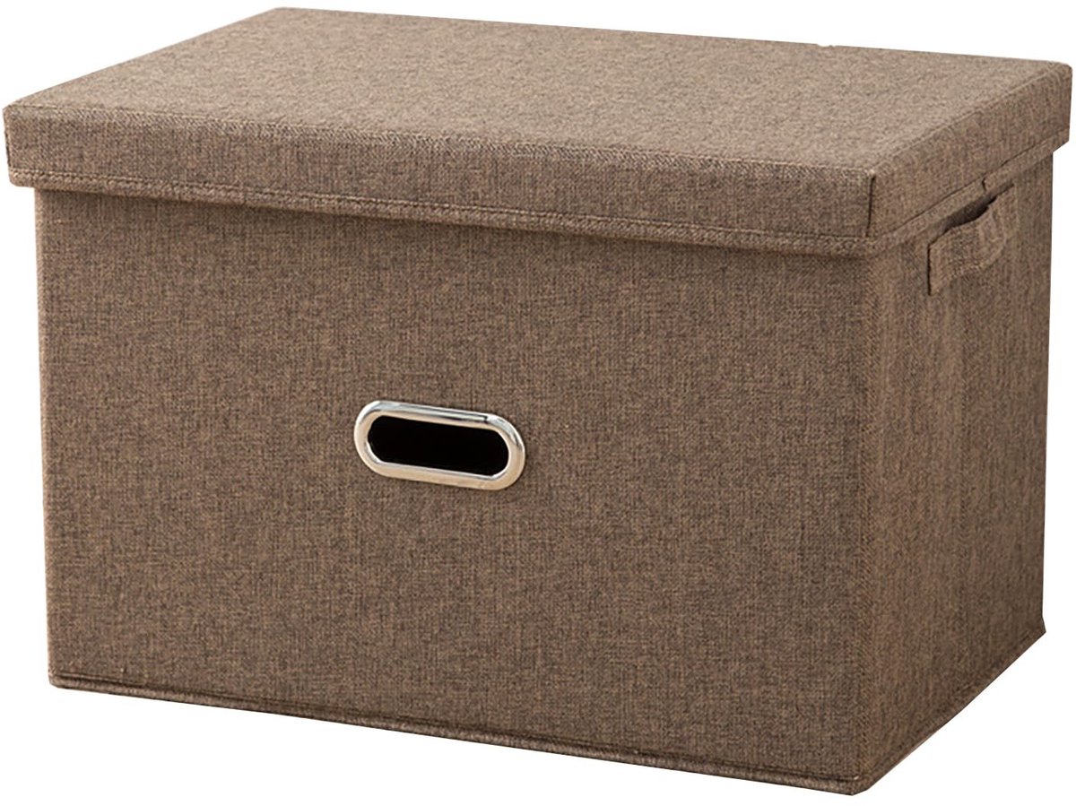 Dailygoody - Opvouwbare Opbergkubussen - Grote Capaciteit - Bruin 44*29*30cm - Organizer voor Kleding en Speelgoed - Ideaal voor Thuis en Kantoor