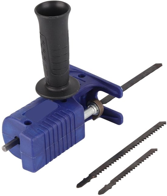 Golden crown - Draagbare Reciprozaagadapter - Elektrische boormachine opzetstuk - Ergonomisch handvat - Voor hout en metaal - Handgereedschap - 3 zaagbl... van Merkloos	 — afbeelding 2