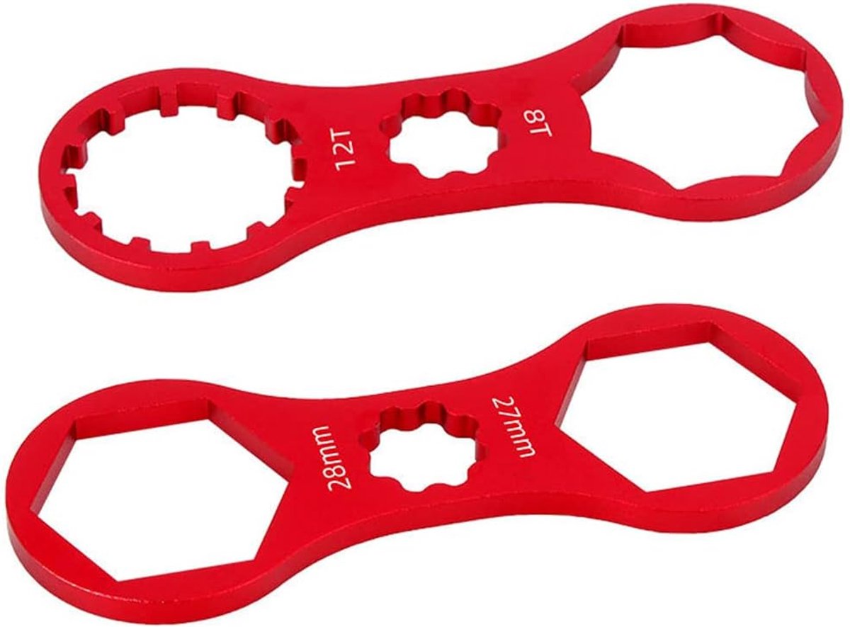 2 stuks - voorvork - voorvork fatbike - voorvorkpomp - Geschikt voor Suntour XCM/XCR/XCT/RST MTB - rood