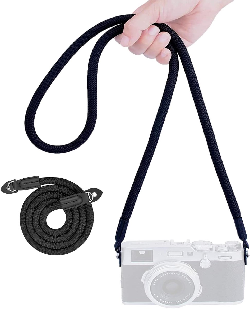 Comfortabele Schouderriem voor Camera, Verstelbare Katoenen Camera Strap, Universele Nekriem voor Fotografie, Geschikt voor Sony, Nikon, Canon en Fujifilm (100cm)