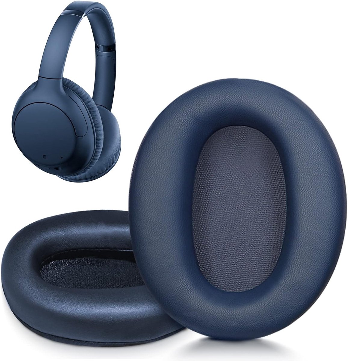 Comfortabele Vervangende Oorkussens van Kunstleer voor Sony WH-CH710N Hoofdtelefoon - Blauwe Oorkussens voor Optimaal Geluid en Comfort