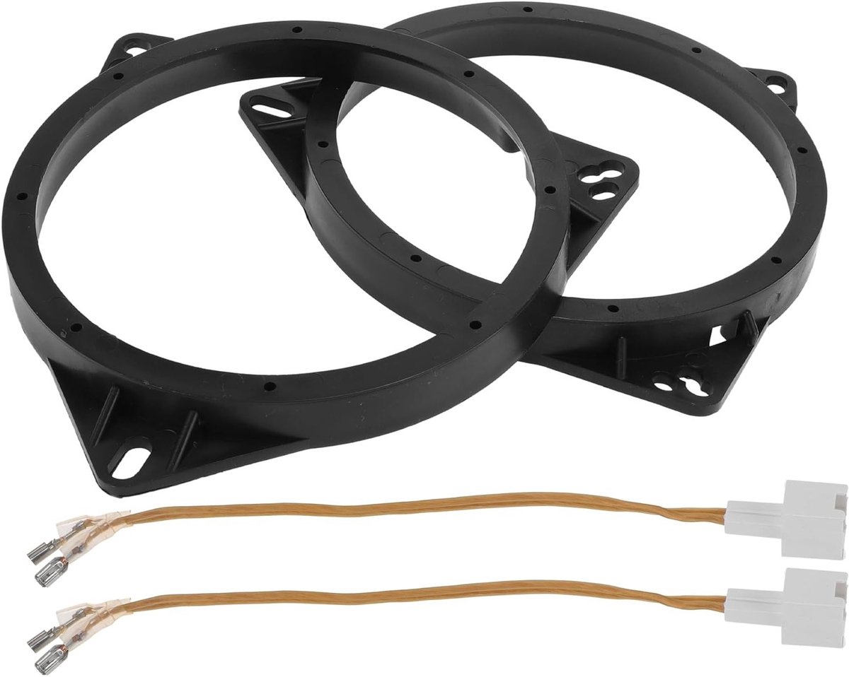 Tweeter Speaker Spacer Ring Adapter voor Nissan Qashqai - ABS Zwart met Waterdichte Audio Bedrading voor Voor- en Achterdeuren