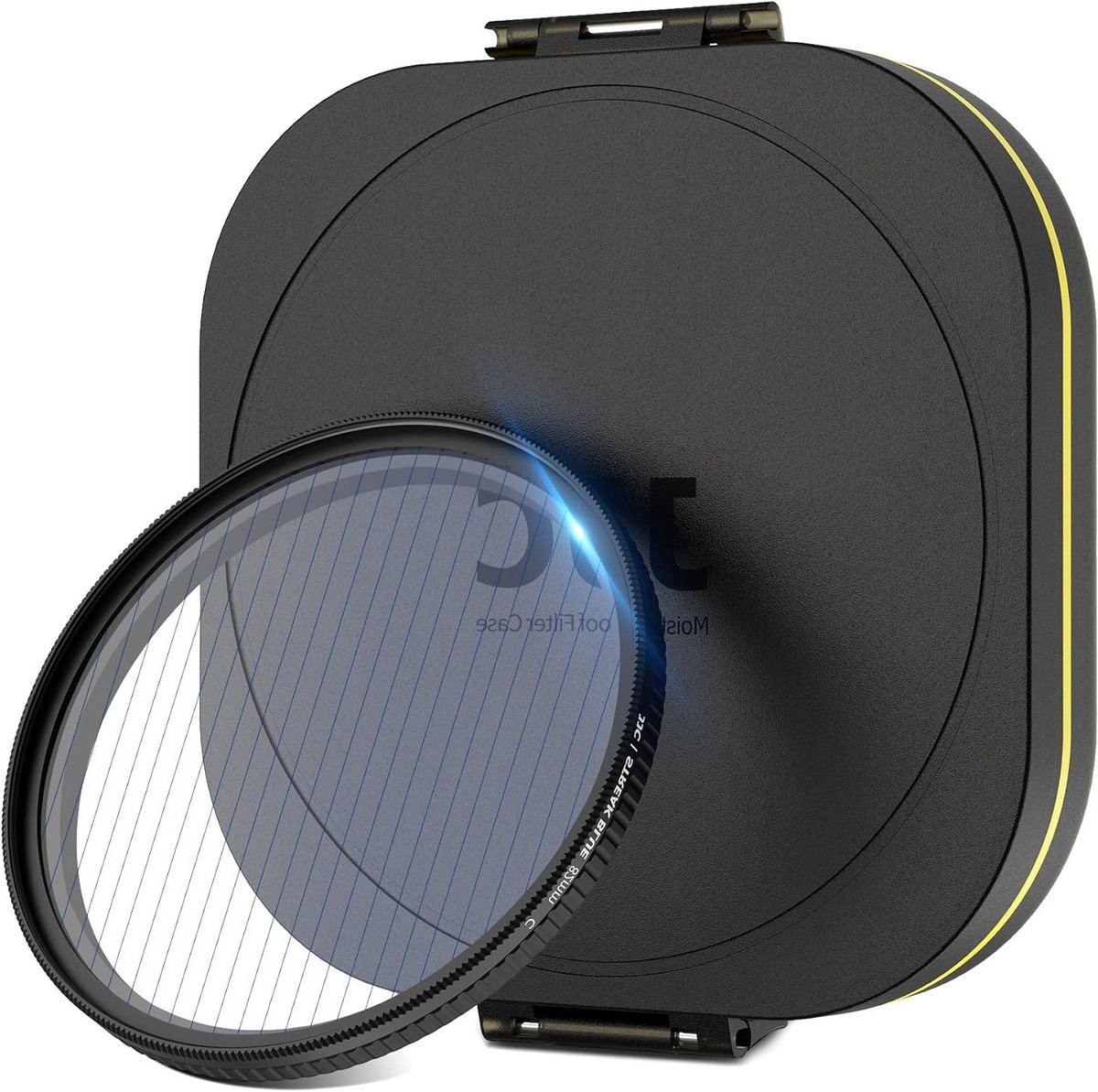 82MM Blue Streak Special Effects Lens Filter voor Camera en Cinematische Video's, Anamorfisch Filter met Meervoudige Coating en Vochtbestendige Lens Case