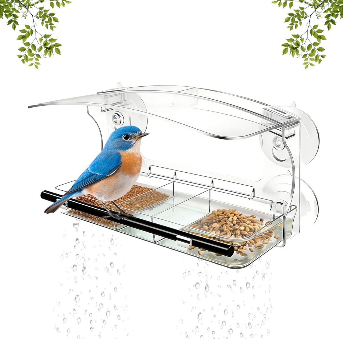 HEZIVO® Vogelvoederhuisje - Vogelhuisje - Transparant - Met Zuignap - Voor Ramen