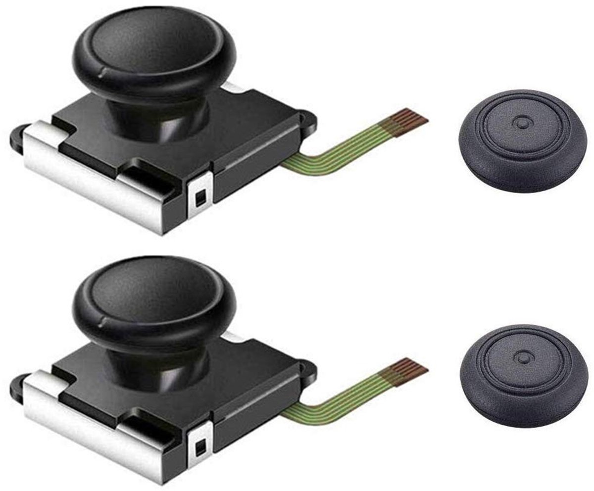 Dailygoody - Drie analoge thumbstick joystick - Vervangende joystick - Eenvoudig te installeren - Geschikt voor Nintendo Switch - Links en rechts - 2 .