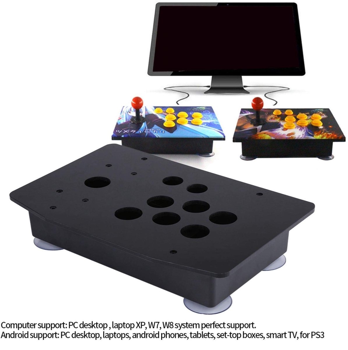 Dailygoody - Vervanging voor Arcade Game - DIY Set Kits - Zwart Acryl Paneel - Geschikt voor Spelers - Ideaal voor Arcade Games - Perfect voor Th