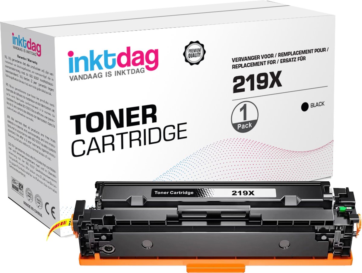 Inktdag Compatibele HP 219X BK / 219X Zwart Toner Cartridge – Vervanging voor HP 219 Toner – Hoge Capaciteit – Geschikt voor HP Color Laserjet Pro MFP 3302fdwg 3302sdwg 3302fdng 3302fdw 3302sdw 3202fdn 3202dw 3302dn