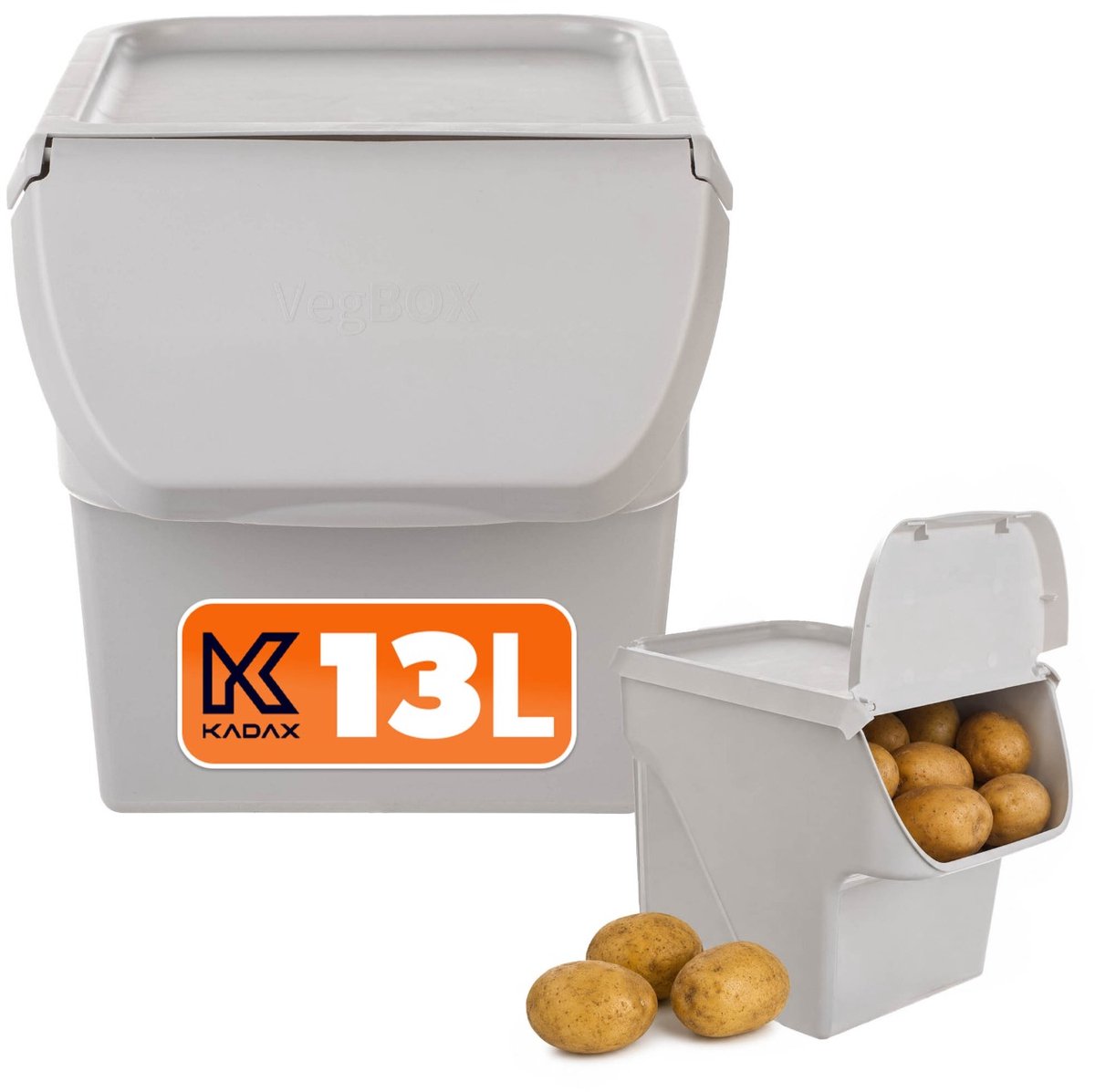 Keukencontainer met deksel Salice 13L wit