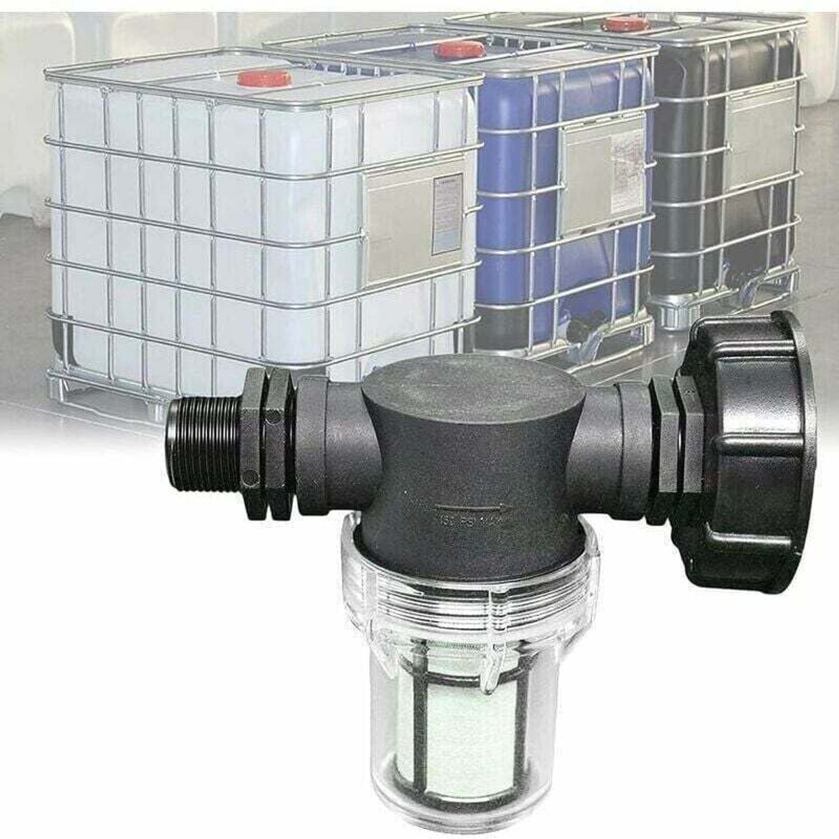 1000L watertank kraanaansluiting, XU, S60x6 geschikt geschikt voor tank + filter, 3/4"