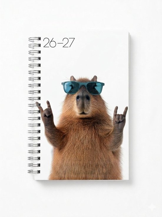 Ryam - Schoolagenda 2026/2027 - Cool Capybara - A5 - Spiraal - Weekoverzicht
