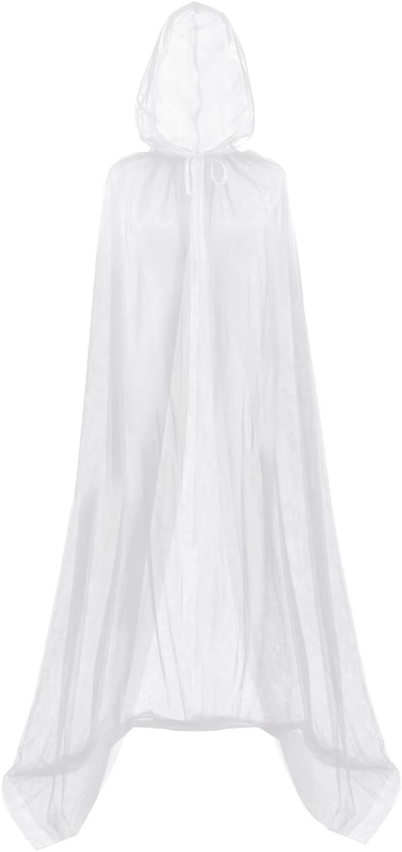 Dames Halloween Kostuum met Lange Tulle Cape voor Cosplay en Rollenspel Activiteiten