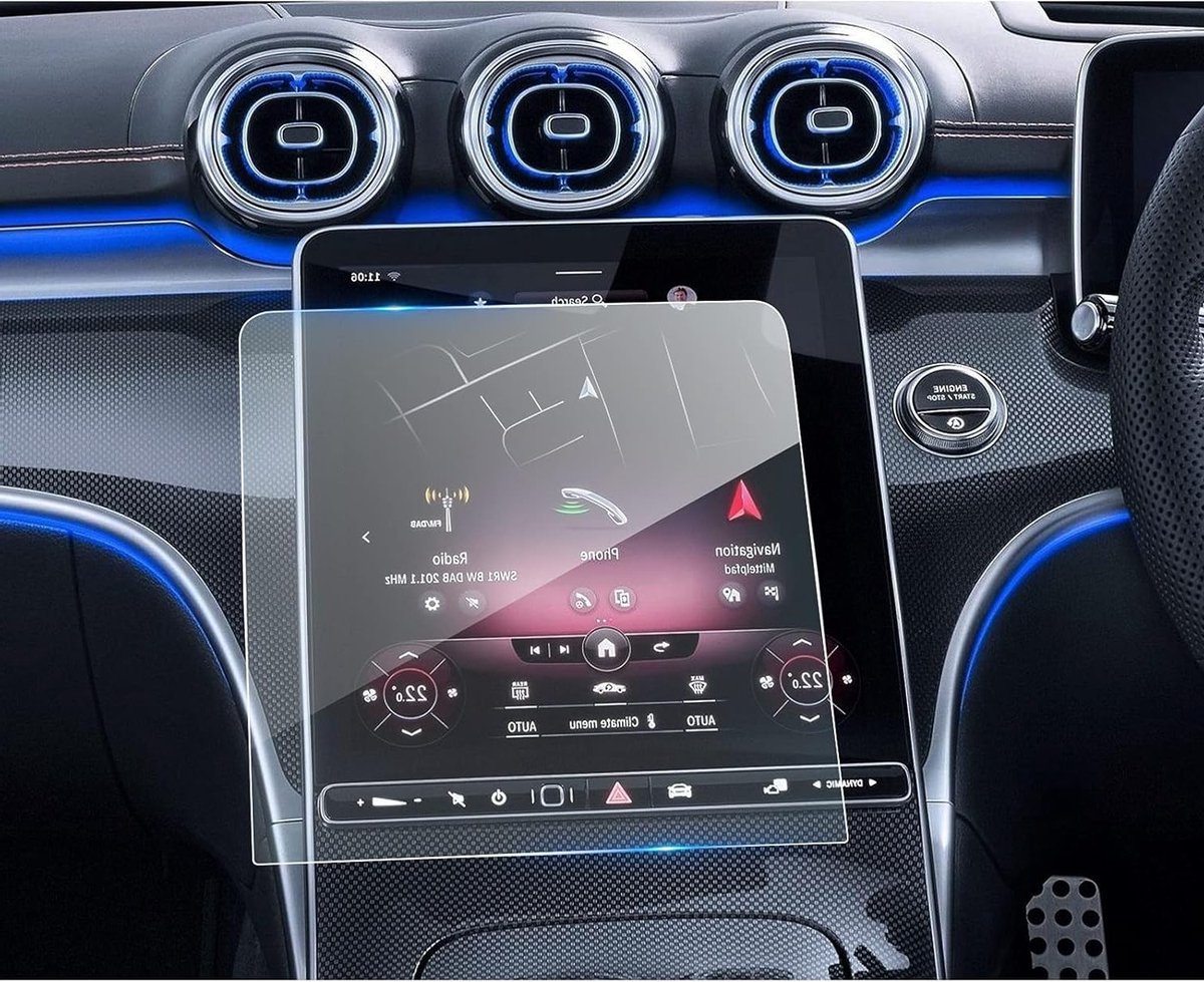 Navigatie schermbeschermer voor W206 C-Klasse - 11,9 inch beschermfolie, auto-accessoires, GPS en radio bescherming