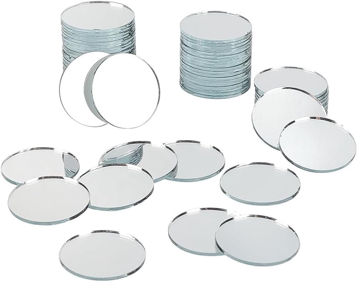 Dailygoody - Mini-spiegel - Decoratieve spiegel - 200 stuks - Ronde acrylspiegel - Knutsel