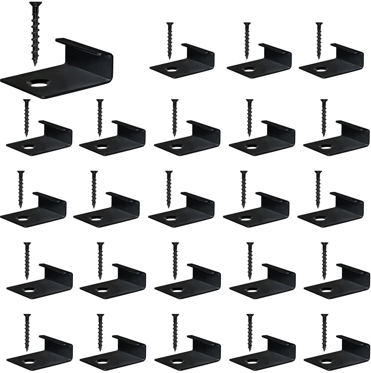 Bevestigingsclips - Dekking clips - WPC terras monteren - Roestvrij staal - 10 mm - Zwart