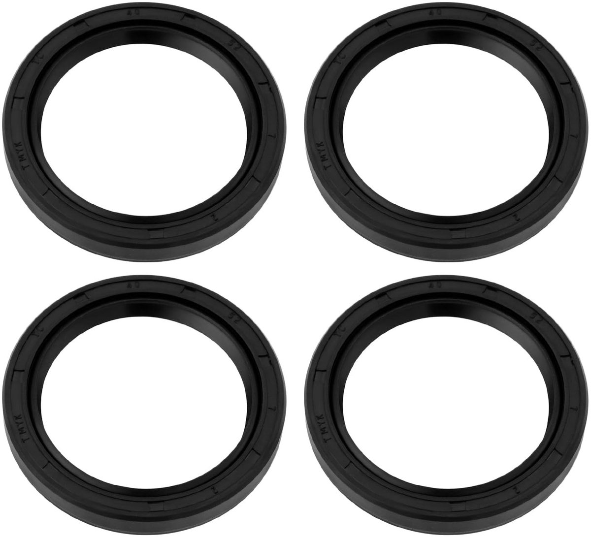 Zeynomax - Dubbele lip rubberen afdichtingen - Oliekeerring - 40 mm x 52 mm x 7 mm - Waterdicht en vuilbestendig - Set van 4 stuks - Voor diverse to..